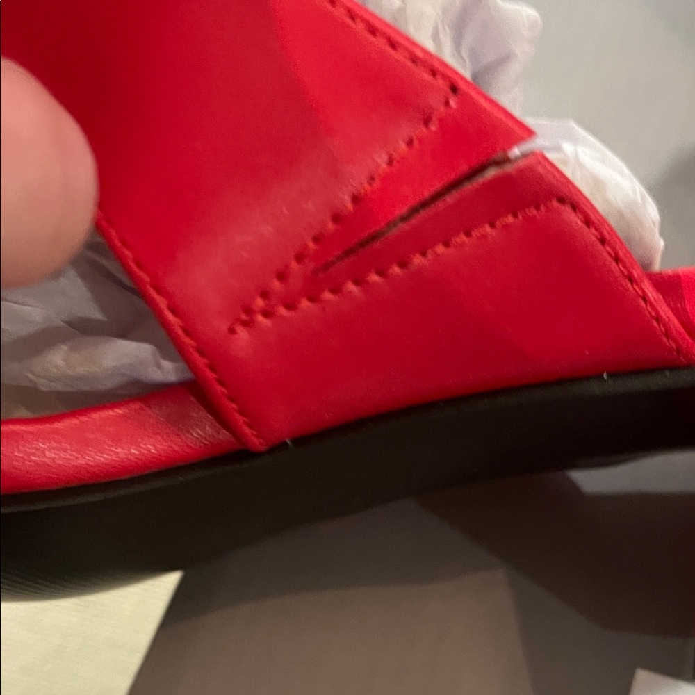 GAP Tomato Red Block Heel Sandals/NIB/6 - Picture 8 of 12